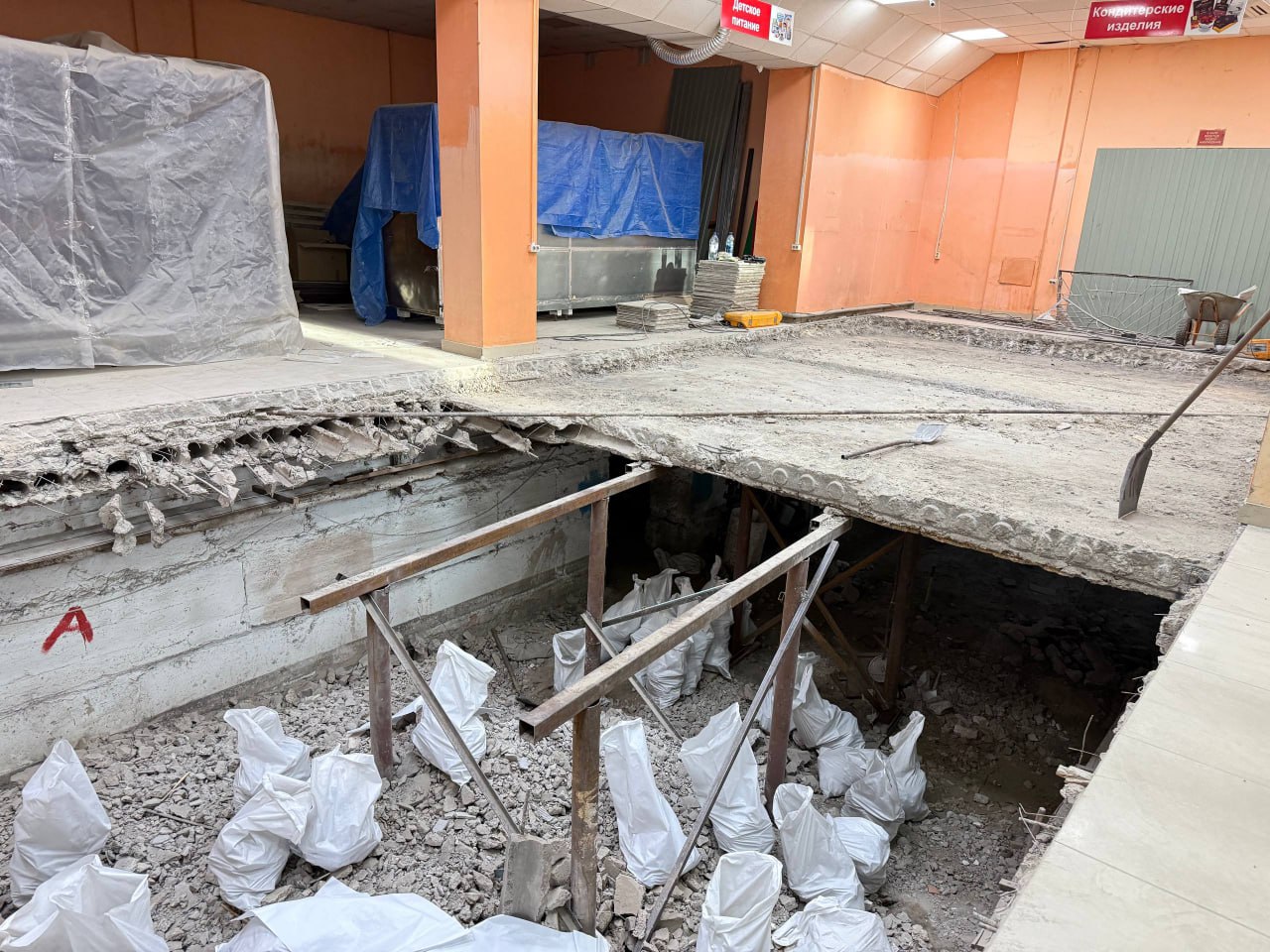 Ремонт межэтажного перекрытия в доме по ул. Никольское шоссе, 38 начался